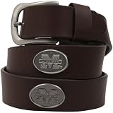 Michigan Wolverines Brown Leather Concho Belt
