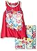 Kidtopia Little Sweethearts Racerback W/Floral Bike Short Set in Big Girls