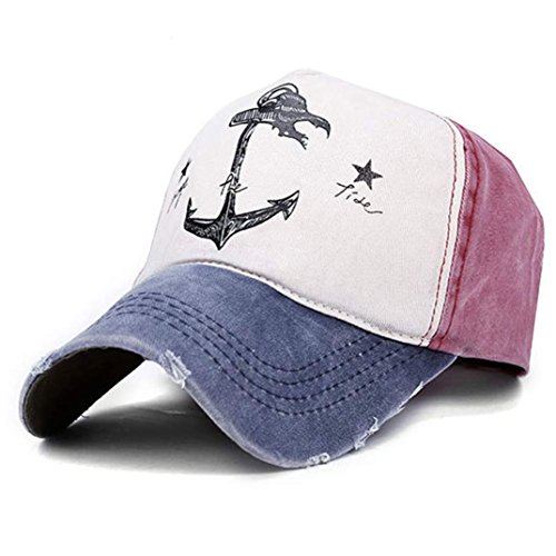 Binmer(TM)Men Women Baseball Cap Anchor Sun Outdoor Sport Snapback Hat (Blue)