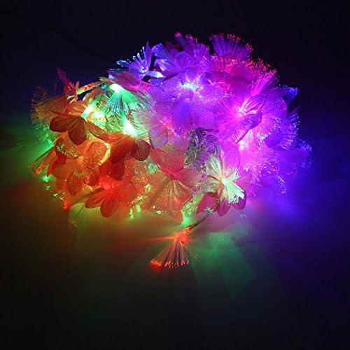 PEAK SHOP 10M 60 LED RGB Fiber Optic Flower Light String Christmas Wedding Decor