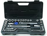 Rolson Tools 36159 52 piece Socket Set 1/4-1/2
