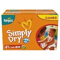 Pampers Simply Dry Gr.4 Maxi 7-18kg Jumbopack, 2er Pack (2 x 80 Windeln)