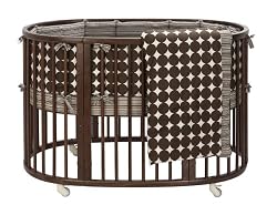 DwellStudio Baby Oval Dots Crib Set, Chocolate