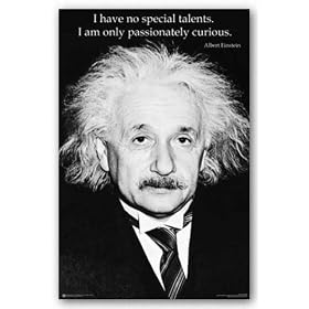 Curiosity - Albert Einstein 23"x35" Art Print Poster