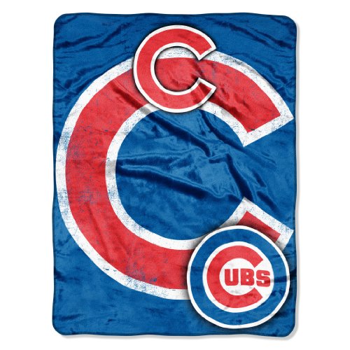 MLB Chicago Cubs Micro Raschel Plush Throw Blanket, Trip Play Design at Amazon.com