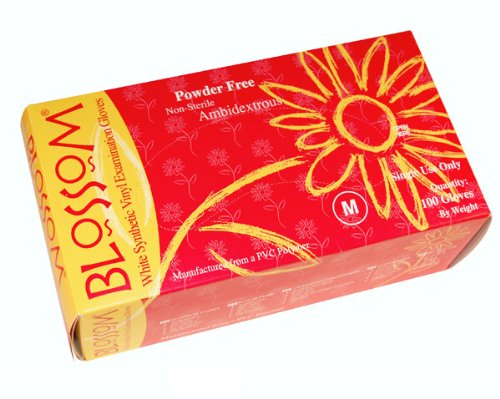Blossom White Vinyl Powder Free Gloves