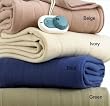 Sunbeam Slumber Rest Twin or Full Ivory Fleece Electric Heated Bed Blanket