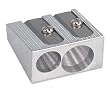 5 Star Office Pencil Sharpener Pocket-sized Metal for Max. Diameter 8mm Double Hole (Pack 5)
