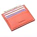 GintaXen Slim Genuine Leather Credit Card Holder Front Pocket Wallet with RFID Blocking - Orange