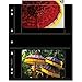 Print File Premium Archival Album Page for Four 4x6" Prints, 8 mil, 25 Pack, Black