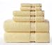 Ultra Soft Wash Cloth 12x12 Light Yellow - 100% Pure Luxury 650 gram Cotton with Rayon band - Oversized large crisp and highly absorbent ideal for every day use - Image shown is 2 hand towels, 2 wash cloths, 2 bath towels - each item is sold separately - this is not sold as a set