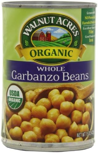 Walnut Acres Organic Garbanzo Beans, 15 Ounce Cans (Pack of 12)