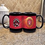 NBA Toronto Raptors 15-Ounce Black Sportsball Mug (2 Pack)