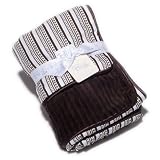 Bask Home Stroller/Crib Blanket - Dotted Stripe Brown