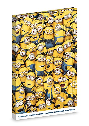 Minions Schoko-Adventskalender mit 65g Schokolade für Weihnachten mit Tic Tac Toe Spiel Minions Schoko-Adventskalender mit 65g Schokolade für Weihnachten mit Tic Tac Toe Spiel