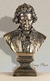 Ludwig Von Beethoven 18" Tall Bronze Bust Sculpture