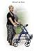 `D-Lite Rollator Aluminum Red W/Loop Brakes T/F Boxed