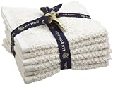 U.S. Polo Association 100-Percent Cotton 6-Piece Wash Cloth Pack, 13-Inch by 13-Inch, Flax