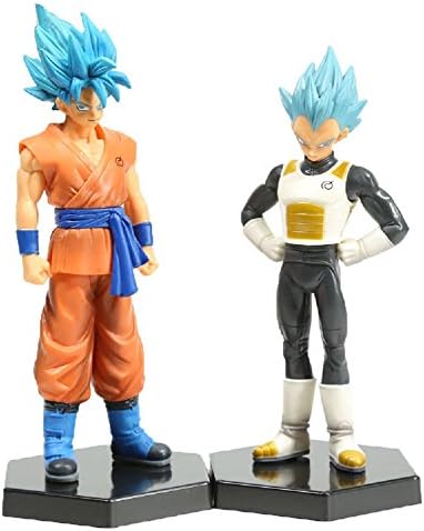 1 Set(2pcs) Dragon Ball Z Resurrection F Son Goku & Vegeta Figures Doll Toy 6-7"