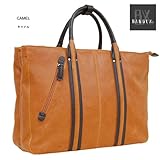 【SALE】【送料無料】ヴィンテージ 2way トートショルダー CA/キャメル ビジネスバッグ(23-5459CA)