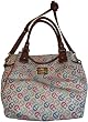 Women's Etienne Aigner Purse Handbag Maxine n/s Tote Collection Bright Multi w/ Saddle