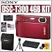 Sony Cybershot DSCT300 10.1MP Digital Camera (Red) + 4GB Accessory Kit