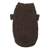 XX-LARGE - BROWN - Marled Yarn Basic Knit Sweaters