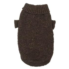 XX-SMALL - BROWN - Marled Yarn Basic Knit Sweaters