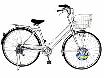 カイト ビギンファミリー 27インチ外装6段 軽快車 ステンレスハンドル オートライト シルバー 276-F-HD-S