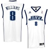 Deron Williams Jersey adidas White Replica #8 Utah