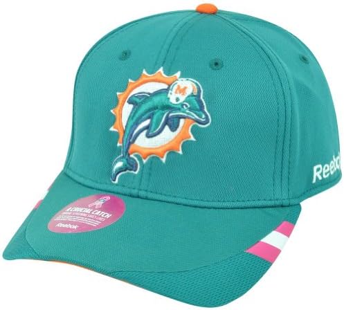NFL Miami Dolphins Football Reebok Women Breast Cancer Awareness Cap Hat DH1667