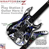 Abstract 02 Blue Skin by WraptorSkinz TM fits PS2 Guitar Hero II ( 2 ) Kramer Guitar Controllers (GUITAR NOT INCLUDED)