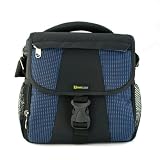 Universal Blue DSLR Large Camera and Lens Carrying Pouch Nylon Bag/Case with Strap for Canon EOS 7D,60D,5D Mark II, Rebel T3i,T2i,XS,T3, Nikon D3100,D5100,D3000,D7000, Pentax K-r ,Sony SLR Cameras
