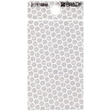 Brady 3000-BLNK 2-3/8" Height, 1-1/2" Width, B-309 High Intensity Prismatic Reflective Sheeting, Black And Silver Color Glow-In-The-Dark/Ultra Reflective Symbol (Pack Of 10)