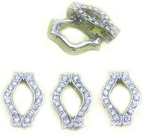 GEM-inside 10pcs 3 Rows Czech Crystal Findings Jewelry Making DIY Spacer Bar Beads