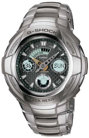 CASIO G SHOCK ANA DIGI WATCH METAL BAND G1800D 3A