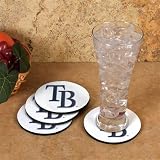 MLB Tampa Bay Rays 4-Pack Round Neoprene Coaster Set