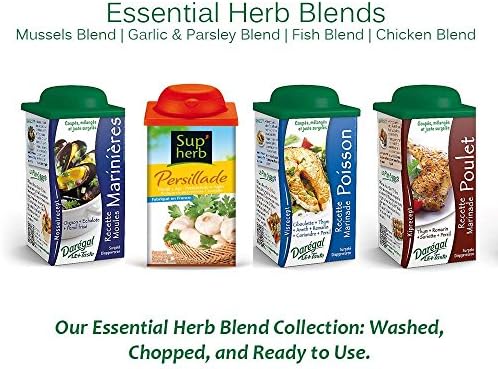 Daregal Fresh Frozen Chopped Herb Blends: Mussels, Fish, Garlic &amp; Parsley, Chicken Blends