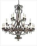 20 Light Chandelier - New Tortoise Shell Finish
