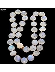 18kt Yellow Gold Moonstone Choker Necklace Designer Jewelry