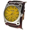 Diesel Date 100 Meter Brown Leather Band Mens Watch - DZ1213