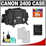 Canon 2400 Digital SLR Camera Case - Gadget Bag + 16GB Card + (2) LP-E8 Bat ....