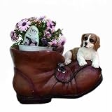Puppy Dog, Resin Shoe Flower Planter, 15 by Creative Ventures
