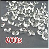 Jollylife 800 Diamond Table Confetti Wedding Bridal Shower Party Decorations 4 Carat/ 10mm Clear