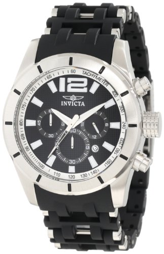 Invicta Mens 11247 Sea Spider Chronograph Black Textured Dial Black Polyurethane Watch Invicta Mens 11247 Sea Spider Chronograph Black Textured Dial Black Polyurethane Watch