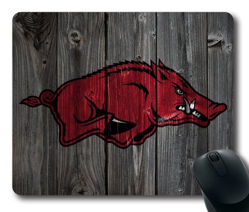 Arkansas Razorbacks Wood Look Mouse Pad, Customized Rectangle Mousepad Diy By Bestsellcase
