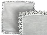 Dainty Cotton Handkerchief with Crochet Edges