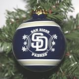 San Diego Padres 2011 Snowflake Glass Ball Ornament