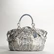 Coach Python Embossed Sophia Convertiable Satchel Hobo Bag Purse Tote 16354