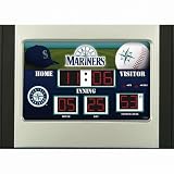 Seattle Mariners Alarm Clock Desk Scoreboard